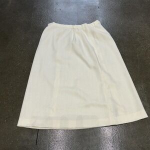 Fire Islander Skirt Womens 16 White Elastic Waist Midi A Line Made USA